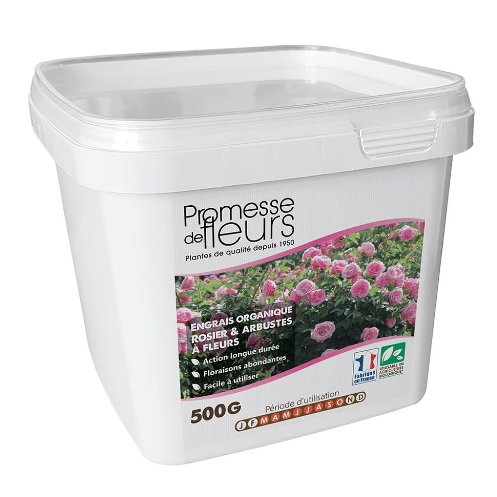 Engrais UAB Promesse De Fleurs Pour Rosiers Et Arbustes à Fleurs Boite De 500g
