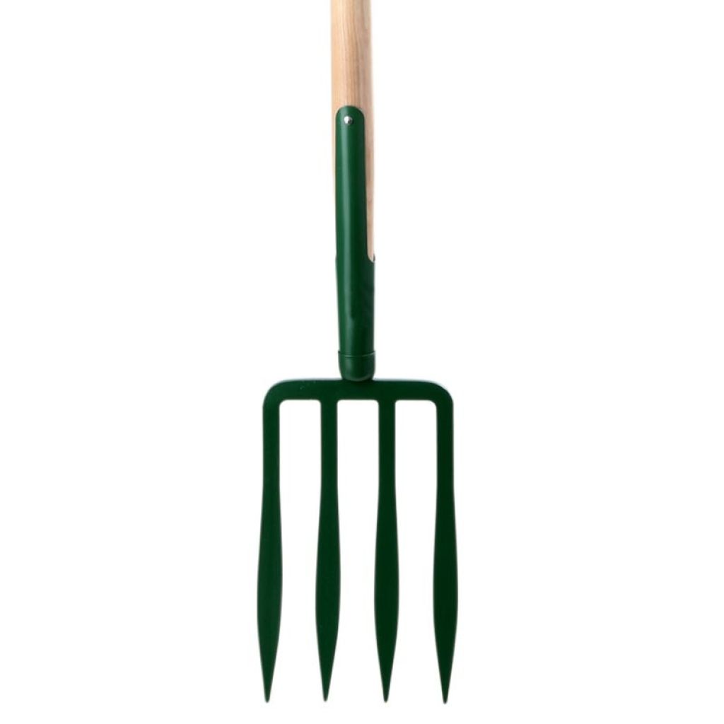 Fourche à Bêcher 4 Dents Spatulées 23 Cm Avec Manche En Bois Pomme Spear & Jackson