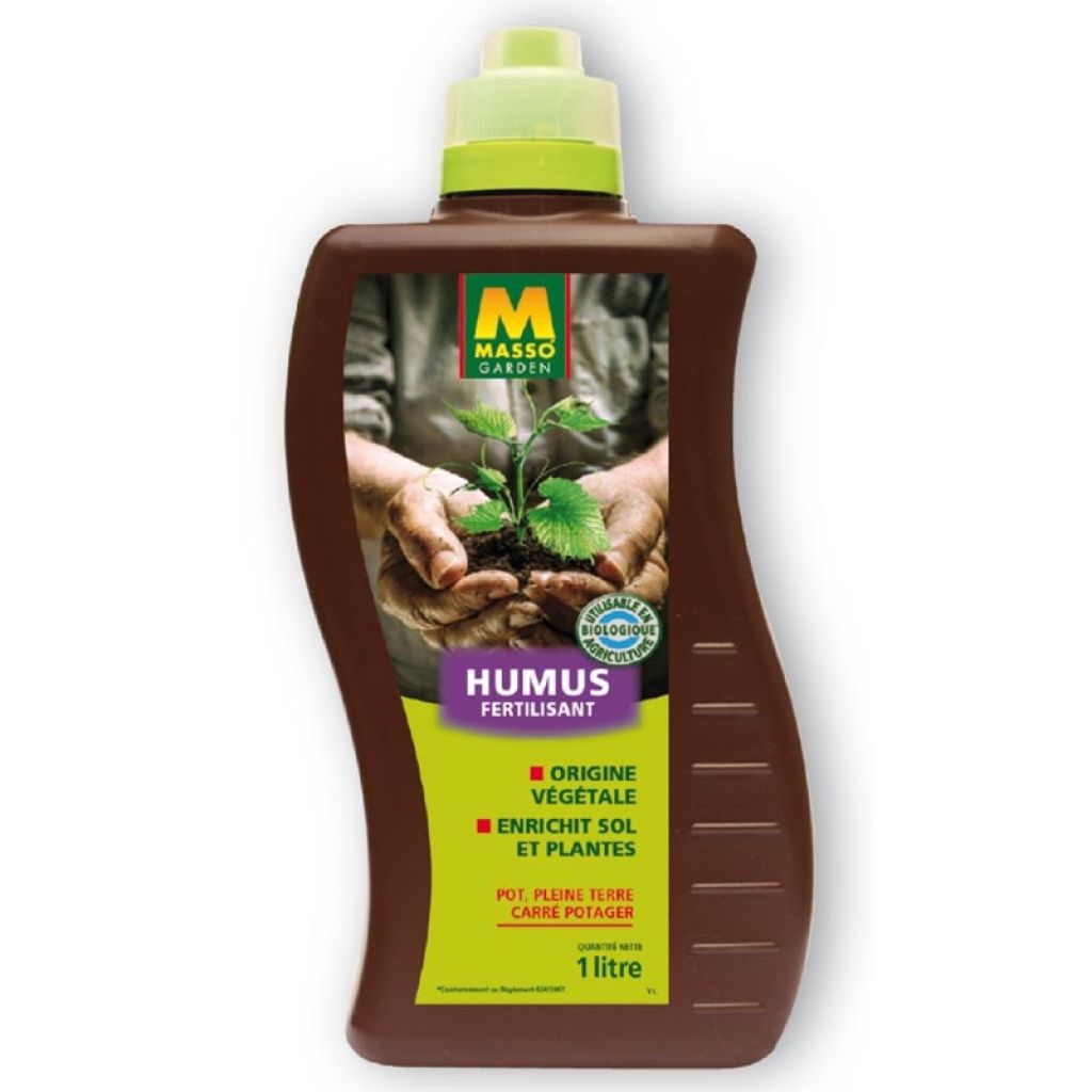 Humus Fertilisant D´Origine Végétale Concentré Masso Garden En Bidon De 1 Litre