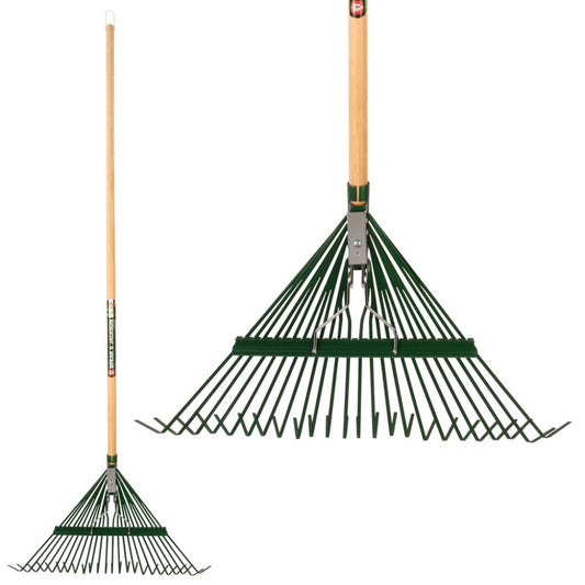  Balai à Gazon Fil Plat Droit Avec Raidisseur 24 Dents Spear & Jackson