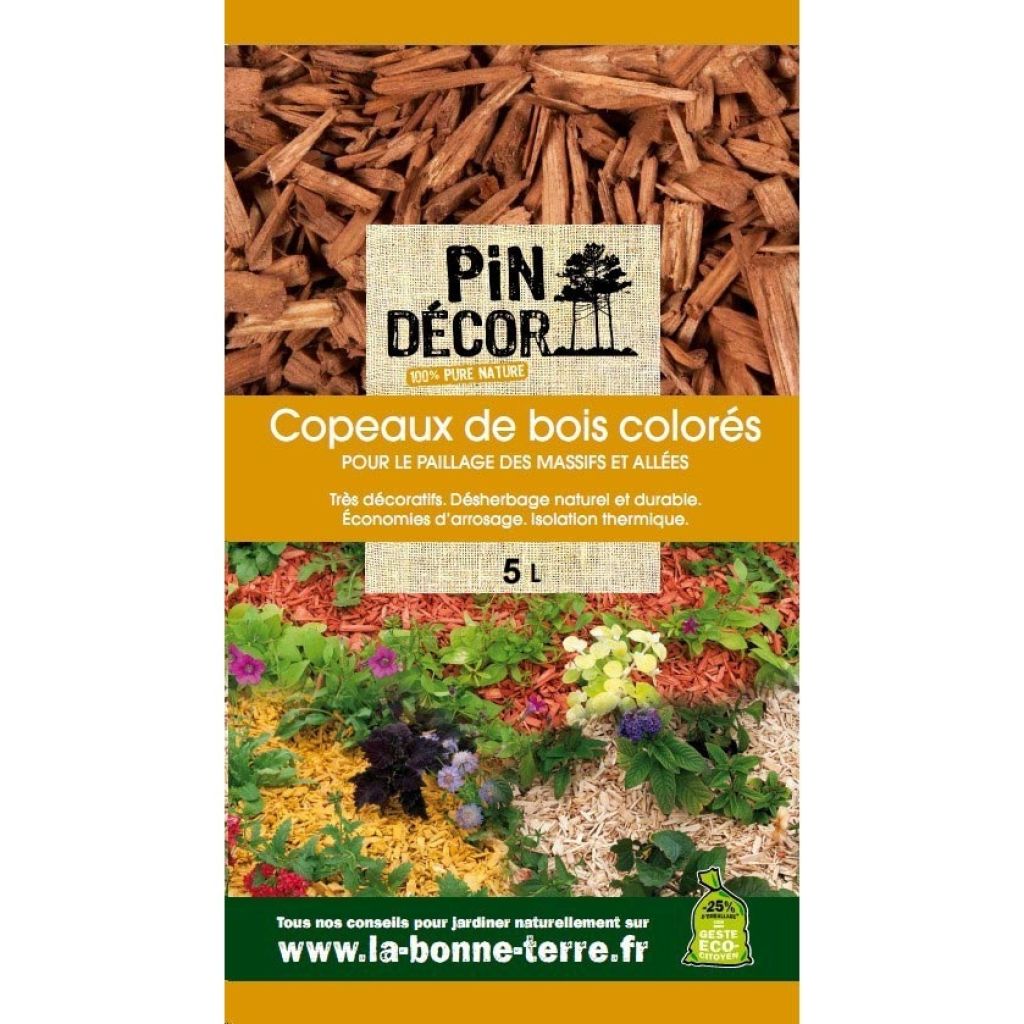  Copeaux Colorés De Bois Brun En Sac De 5L