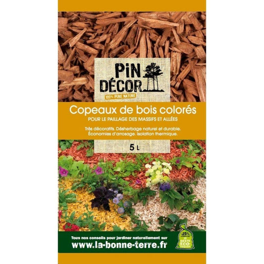  Copeaux Colorés De Bois Brun En Sac De 5L