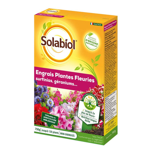  Engrais Géraniums Et Plantes Fleuries Solabiol En Boite De 750 G
