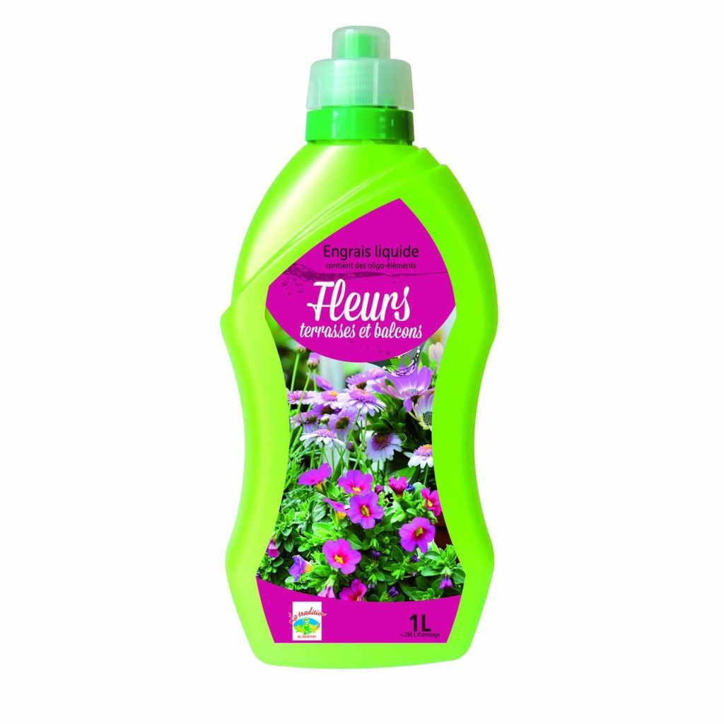  Engrais Liquide Fleurs Terrasses Et Balcons NPK 4-6-6 Avec Oligo-éléments Bidon De 1L