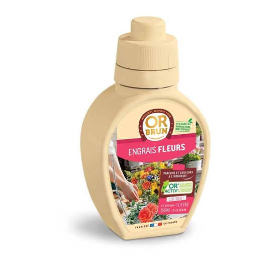  Engrais Liquide Fleurs Or Brun En Bidon De 250 Ml