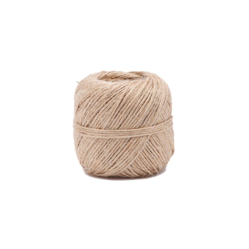  Ficelle En Jute La Cordeline - Pelote 100g Ø2mm ±75m S/Petite Coque - Coloris Naturel