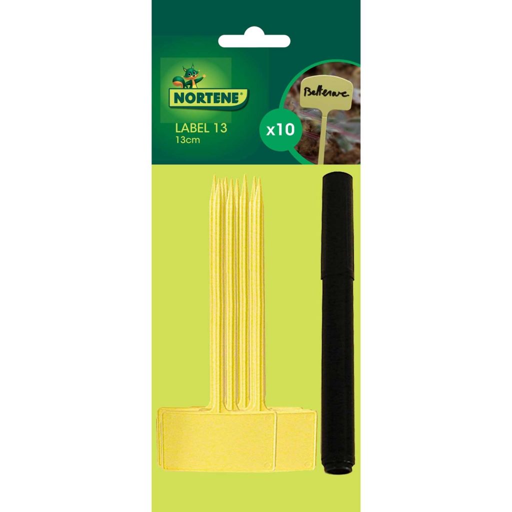  Kit De 10 Etiquettes à Planter 13 Cm Label 13 Avec Feutre
