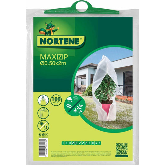  Housse D'hivernage Blanche. Plante + Pot Avec Zip 100g/m²2 M X 0.50 M Maxizip