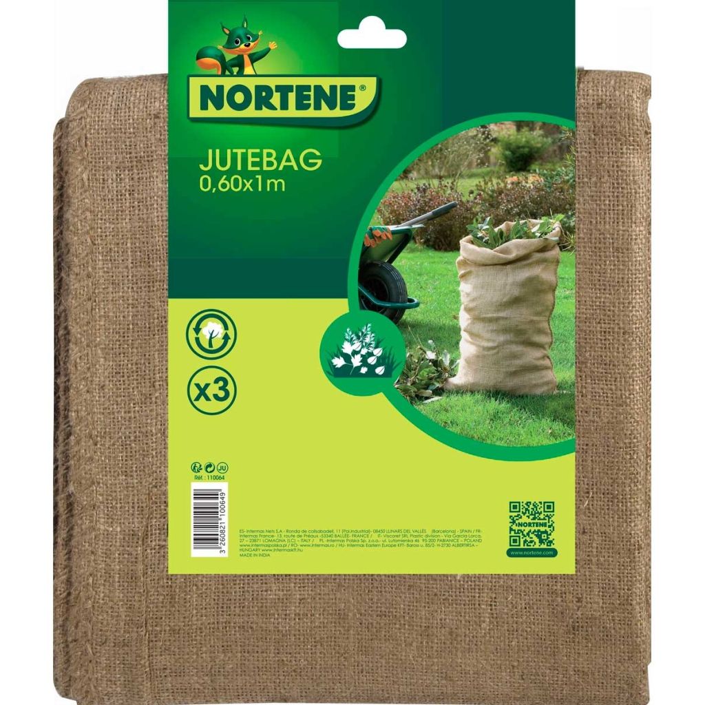  Sacs Déchets Verts En Toile De Jute JUTEBAG - Sachet De 3