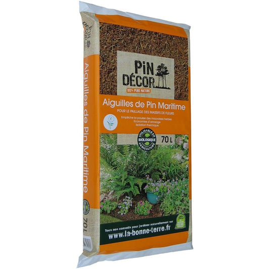  Paillage D'aiguilles De Pin Maritime En Sac De 70L