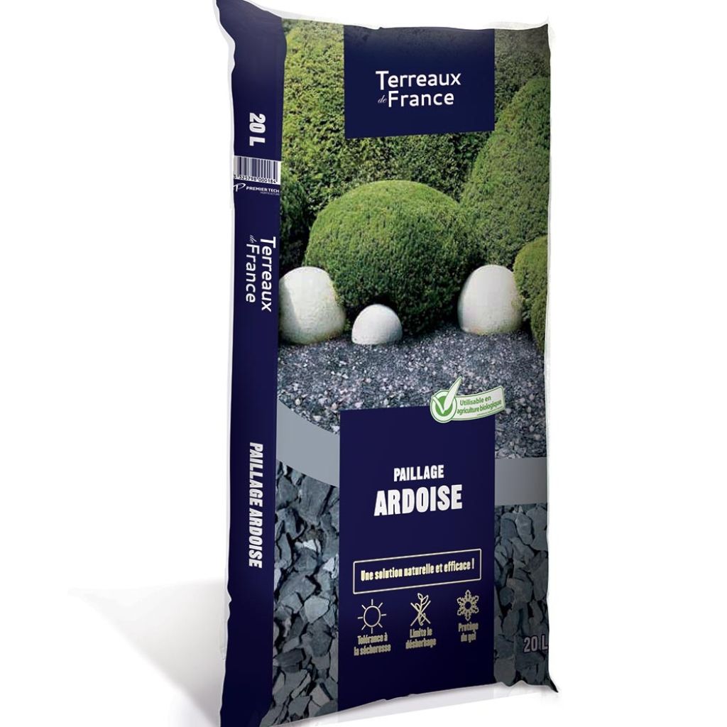  Paillage D'ardoise 10/40mm En Sac De 20L