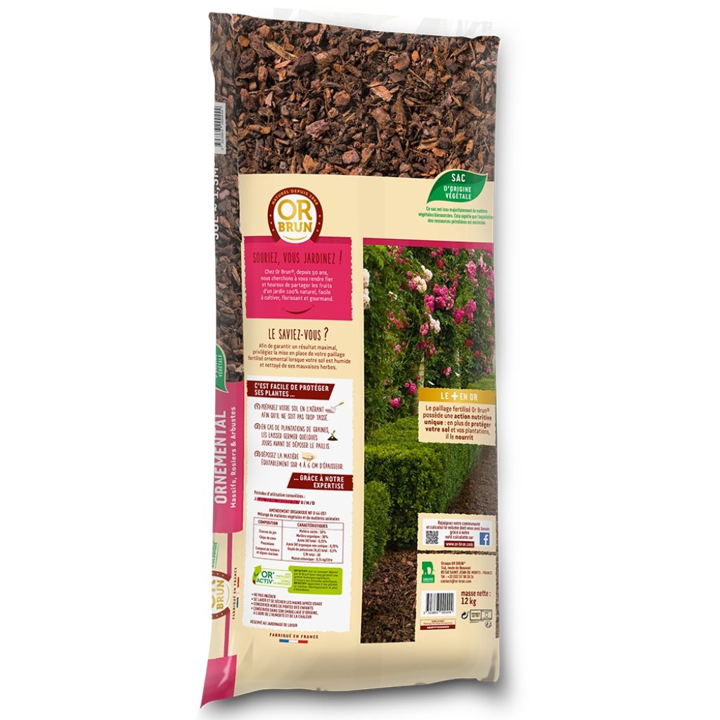 Paillage Fertilisé Ornemental Or Brun Sac De 50 L