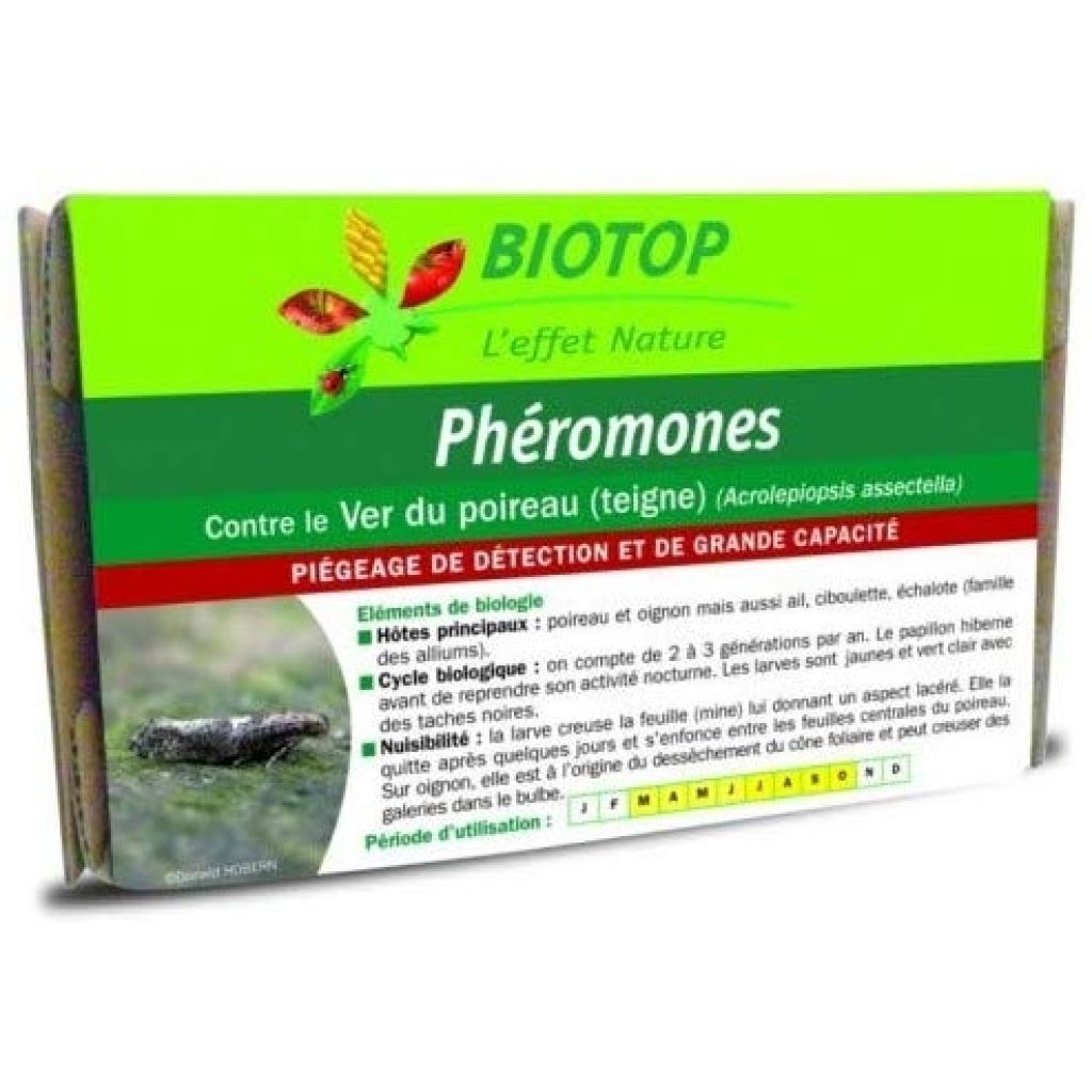  Phéromone Teigne (ver) Du Poireau Acrolepiopsis Assectella Biotop - 2 Capsules