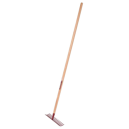  Râteau Forgé 14 Dents Courbes Terracotta Manche Bois Pomme Leborgne