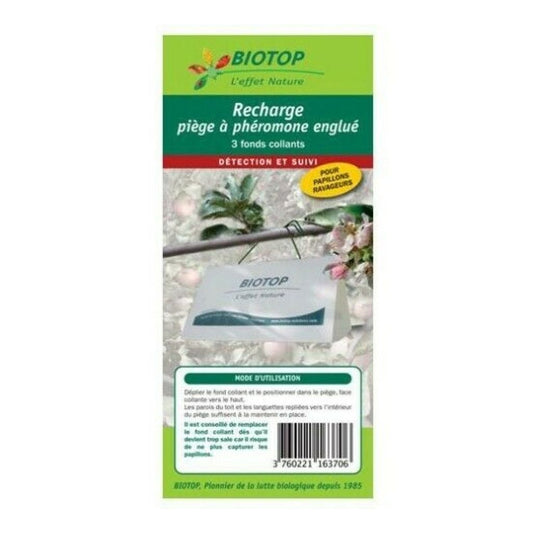  Recharge Fonds Collants Pour Piège Delta Biotop (lot De 3 Fonds Collants)