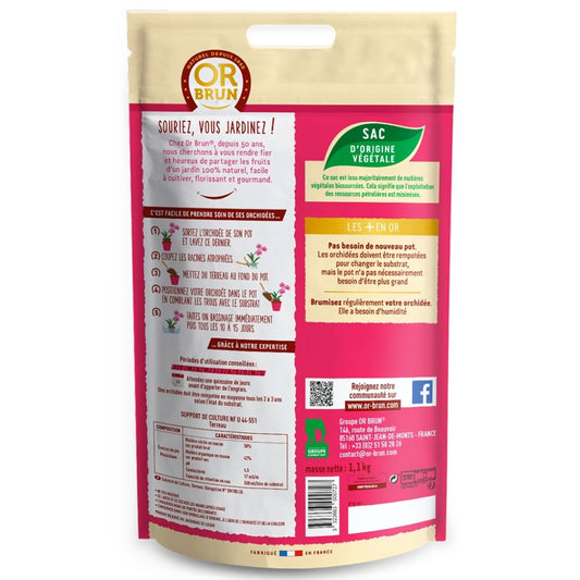  Terreau Orchidées Or Brun En Sac De 4 L