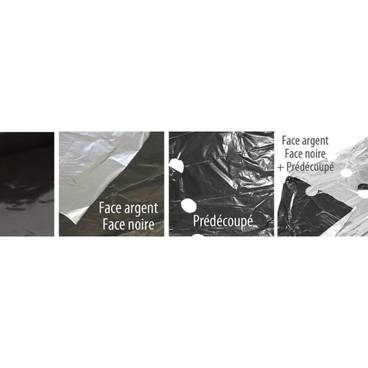  Film De Paillage Noir Et Argent 30 Microns 1.40 X 10 M